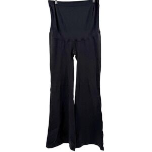 Time and Tru Maternity Flare Leg Leggings Black XL Flare Jersey Comfort Bottoms